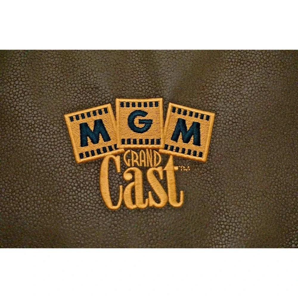MGM Grand Cast Casino Satchel Green Sueded Carry On Weekender Travel Bag Tote